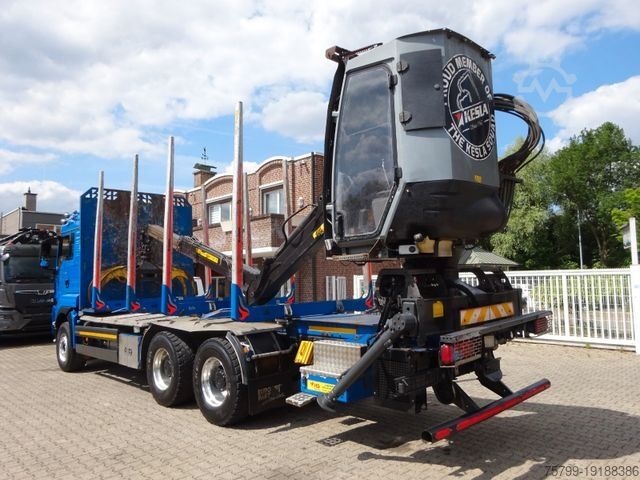 Logging truck MAN 26.510 mit KESLA 2112 Holzkran+Kabine+Greifer