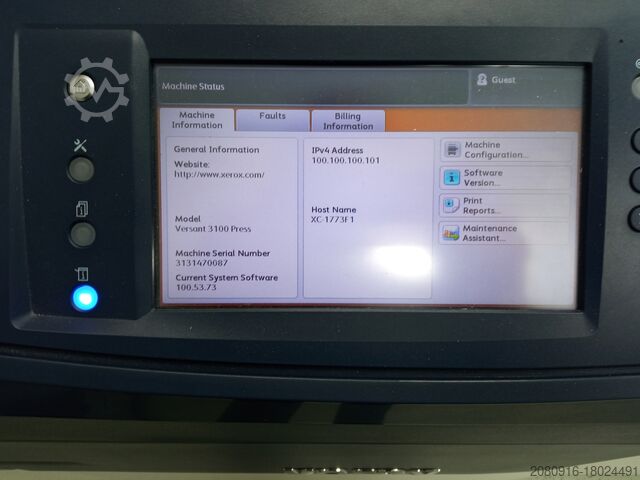 Digital printing machine Xerox Versant 3100