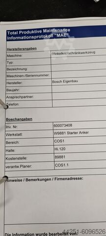 Angle head moulding tool Winding Bosch 600073408
