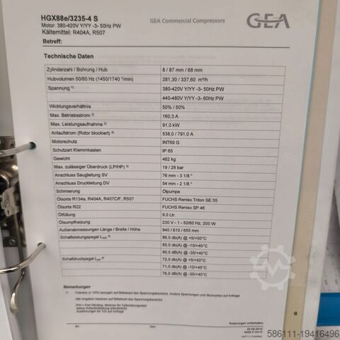 Compressor GEA Bock HGX88e/3235-4S