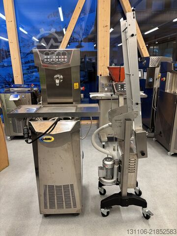 Tempering machine with enrobing belt/accessories GAMI Diva12
