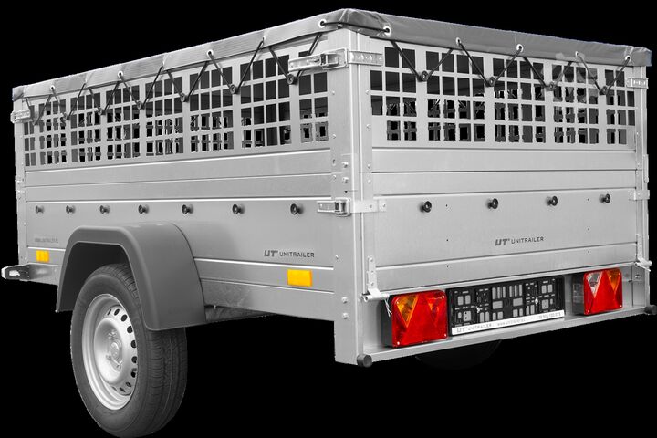 PKW-Anhänger Unitrailer 201 Kipp mit Laubgitter und Planeträger