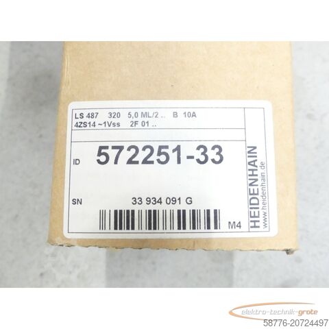 Komponente Heidenhain LS 487 320 ID 572251-33 Längenmessgerät SN: 33934091G --