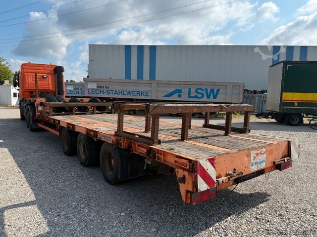 Low loader semitrailer REISCH RPTS 35/24 Tieflader Verbreiterungen Container