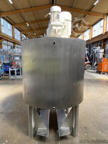 1.000-Liter-Edelstahl-Mischbehälter, stehend, doppelwandig (mit Mantel). NETZSCH 1000 Litre