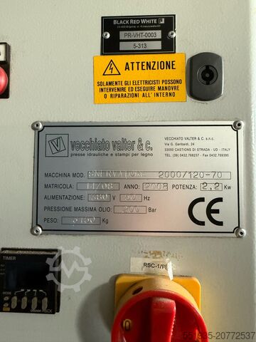 Hydraulische Presse zum Biegen von Holz Vecchiato Valter SNERVATORE 2000/120-70