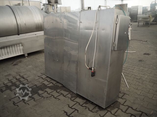 Hand disinfection station with turnstile  