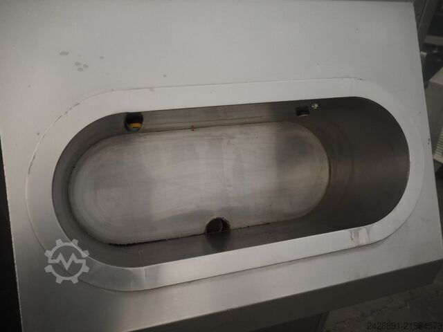 Hand disinfection station with turnstile  