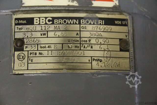 Electric motor 3.3 kW 2865 Rpm BBC B5