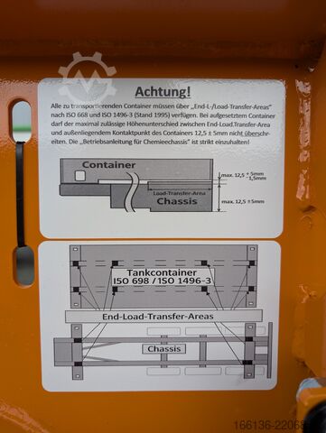 Swap body semitrailer Fliegl SDS 380 für 20" Container Heckbündig