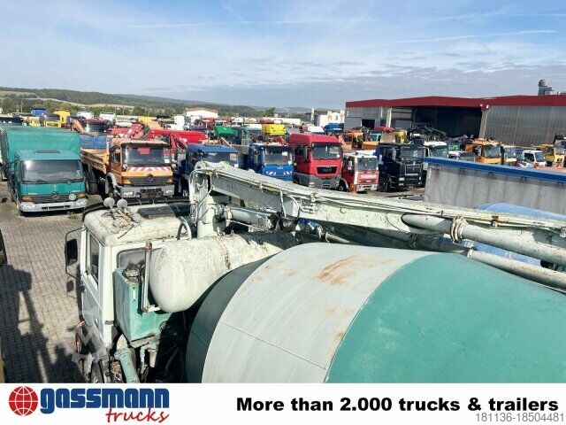 Mobile concrete mixing plant MAN 33.292 8x4 Mischer Stetter 7m³ mit Pumpe Schwing
