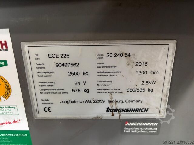 Horizontal Order Pickers Jungheinrich ECE 225