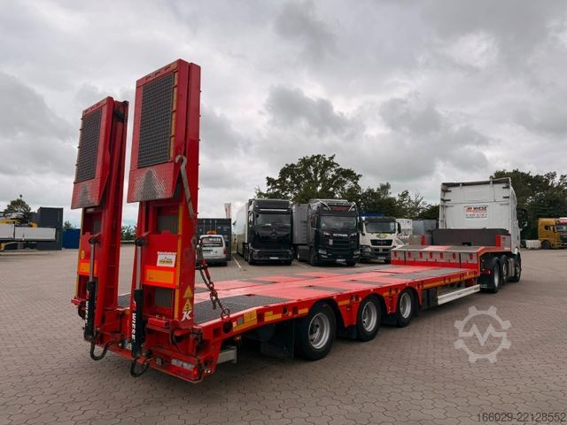 Low loader semitrailer KÄSSBOHRER Kässbohrer Tieflader mit hydr. Rampen