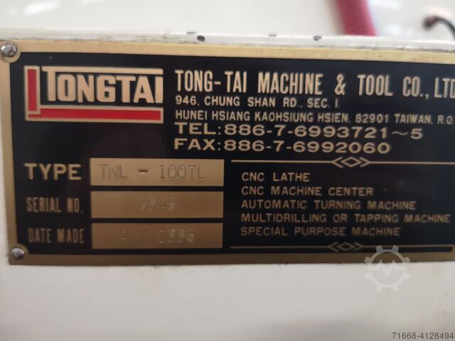 Cnc lathe Tongtai TNL-100TL