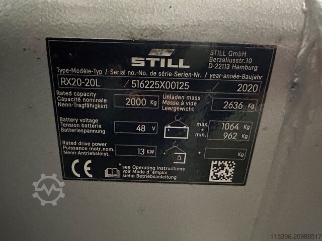 Elektro 3 Rad-Stapler Still RX 20-20 L - TRIPLEX 4,8 m