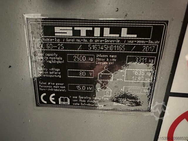 Electric 4-wheel forklift Still RX 60-25 - TRIPLEX 4,6 m