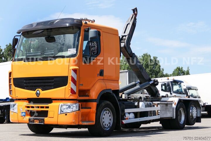 Roll-off tipper truck RENAULT Premium Abrollkipper Lift-/Lenkachse Euro 5