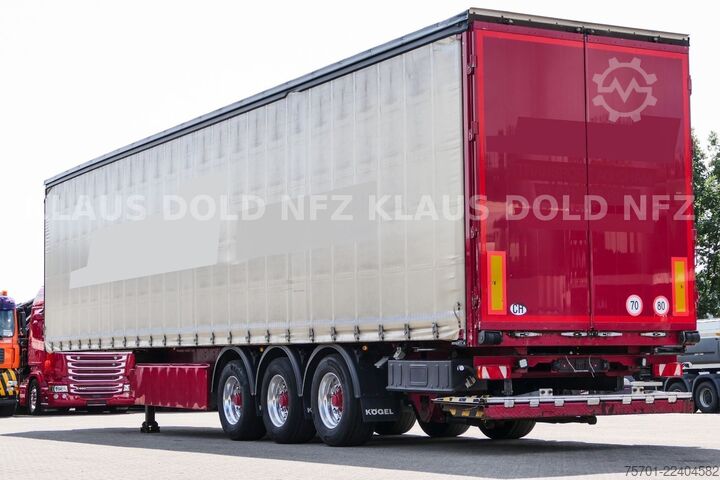 Open semitrailer with tarp KÖGEL S24 Pritsche Plane Liftachse LBW