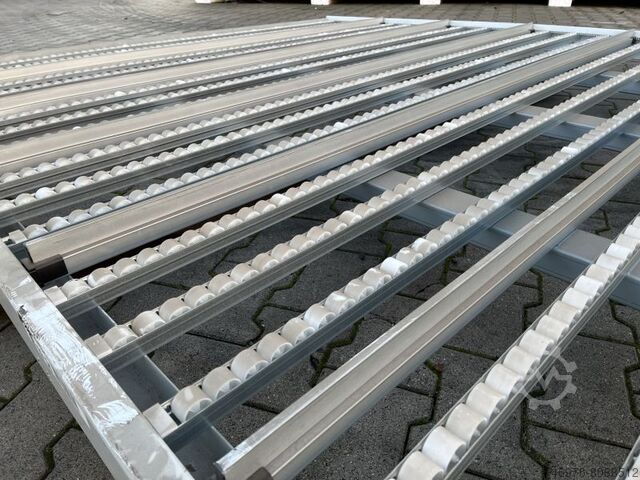 Kolli-Durchlaufregal Palettenregal 2.780 x 2.450 mm/ Materialfarbe: weiĂ/ verzinkt