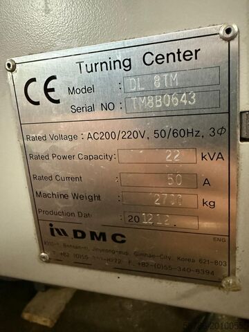 CNC-Drehmaschine DMC Korea DL8TM
