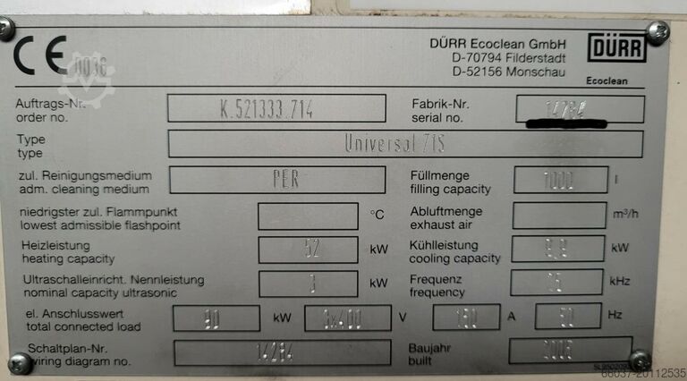 Waschanlage Dürr Universal 71 S