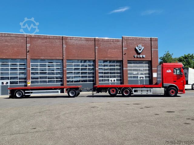 Loading platform DAF XF 410 6x2 SpaceCab - Flatbed - Euro 6 + 2 axle...