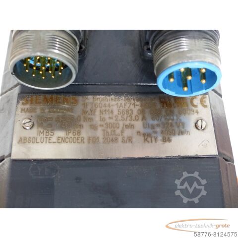 Control unit Siemens 1FT6044-1AF71-4EG6 Synchronservomotor
