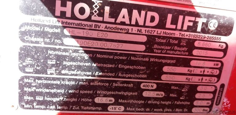 Scissor lift Holland Lift HL190E20