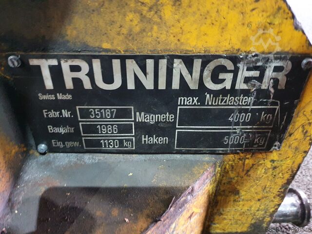 Load magnet / crane magnet TRUNINGER 2 x 4 ton / 2 x 1200 kg. / 2 X 850 kg.