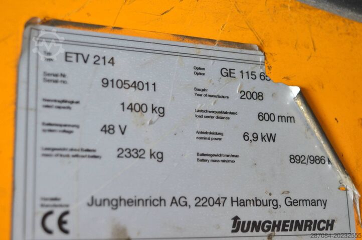 Schubmaststapler Jungheinrich ETV 216