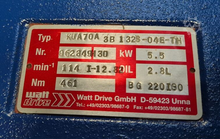 Flange-mounted geared motor Watt Drive KUA70A