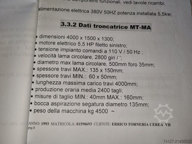 Cube cutting CMC Scarpari MT MA