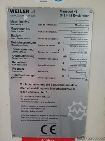 Drehmaschine - zyklengesteuert WEILER E 35