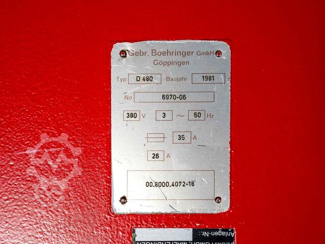 Leit-/Zugspindeldrehmaschine VDF BOEHRINGR D 480