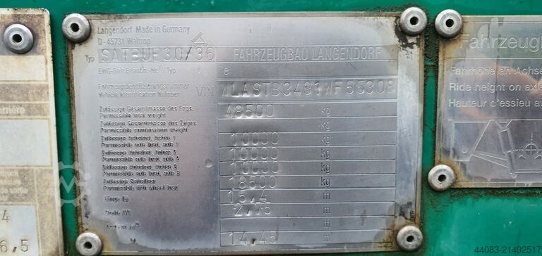 Low bed Langendorf Satbue 30/36