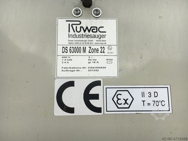 Vacuum cleaner Ruwag DS 63000M Zone 22