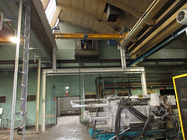 Kranhimmel Kran Hallenkran Kranbahn Demag Portalkran + Kettenzug DC-COM NL 2500Kg Stahlbau 20x5,4m HEB220 HEA240