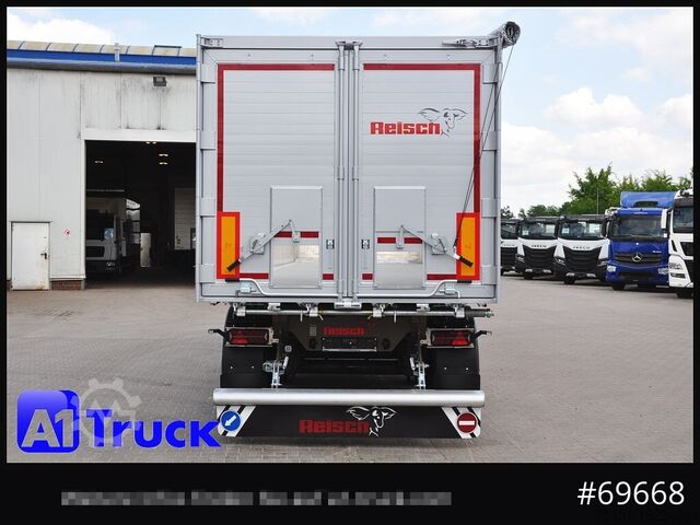 Tipper semitrailer REISCH RHKS, Alu-Kippmulde 50m³, NEU Kombitüren, Alufelgen, Liftachse,