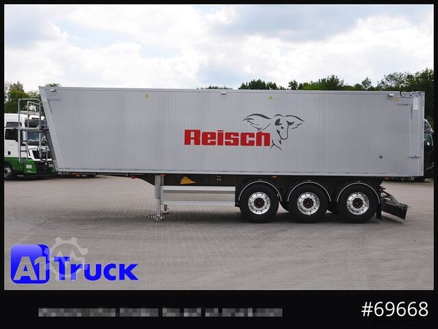 Tipper semitrailer REISCH RHKS, Alu-Kippmulde 50m³, NEU Kombitüren, Alufelgen, Liftachse,