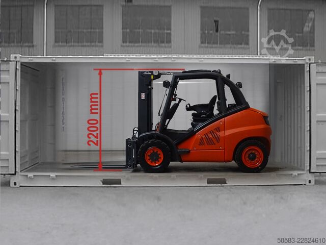 Dieselstapler Linde H50D-02 -Container-Indoor-Stapler -TRIPLEX