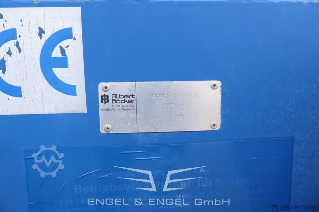 Arbeitsbühne Anhänger Albert Böcker Anhängerkran AHK 27/700 - Seilwinde HY1010