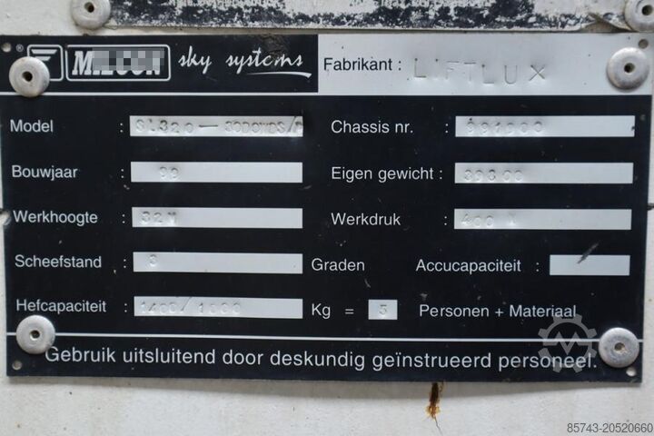 Scherenhebebühne Liftlux SL320-30DS Diesel, 4x4 Drive, 34m Working Height,