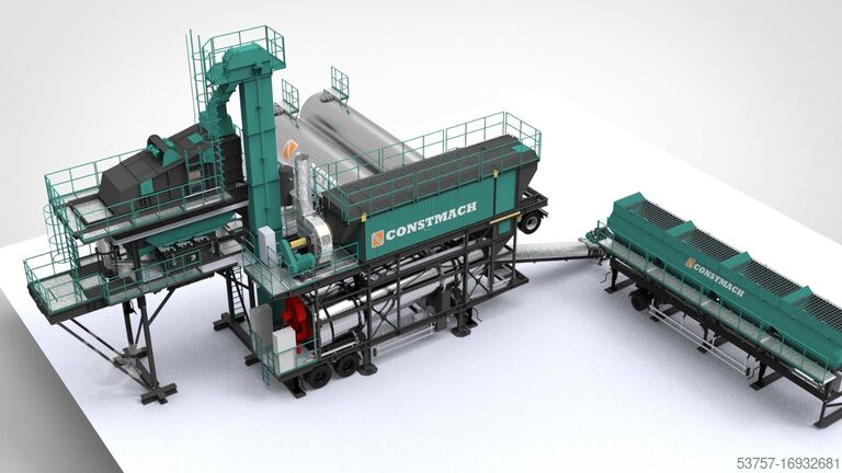 Portable asphalt mixing plant Mobile 160 TPH drum mix asphalt plant Mobile 160 TPH drum mix asphalt plant