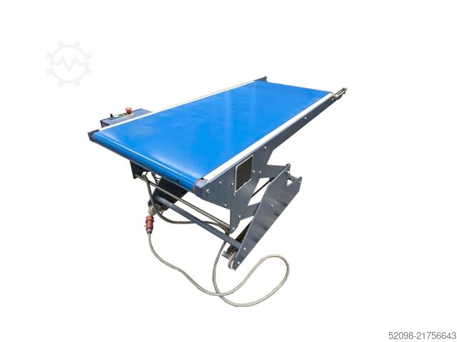 Conveyor belt with lift table, L: 2,000 Herzog + Heymann 1000006117, FB: 730 mm
