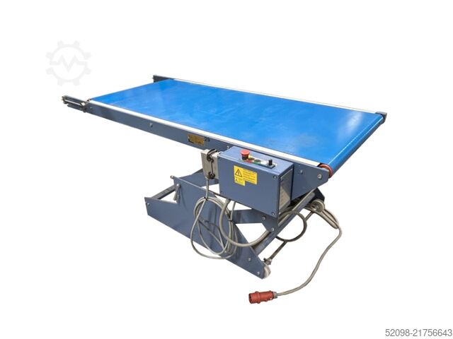 Conveyor belt with lift table, L: 2,000 Herzog + Heymann 1000006117, FB: 730 mm