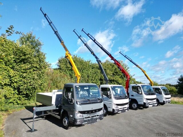 Pick-up van Fuso 3C13 Pritsche 2.85m Heckladekran 3xhydr. 1xmech.