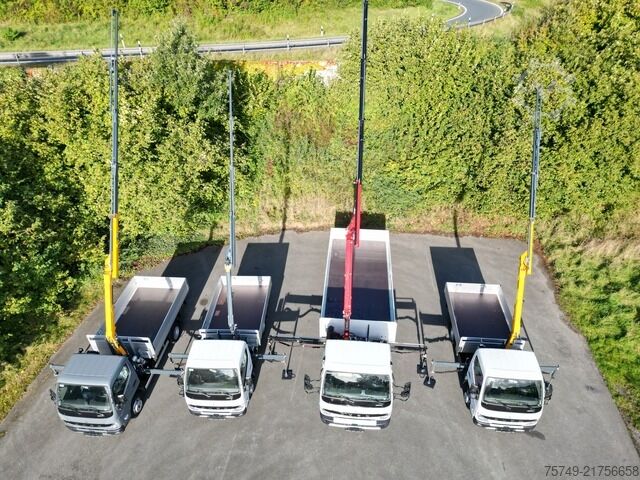 Pick-up van Fuso 3C13 Pritsche 2.85m Heckladekran 3xhydr. 1xmech.