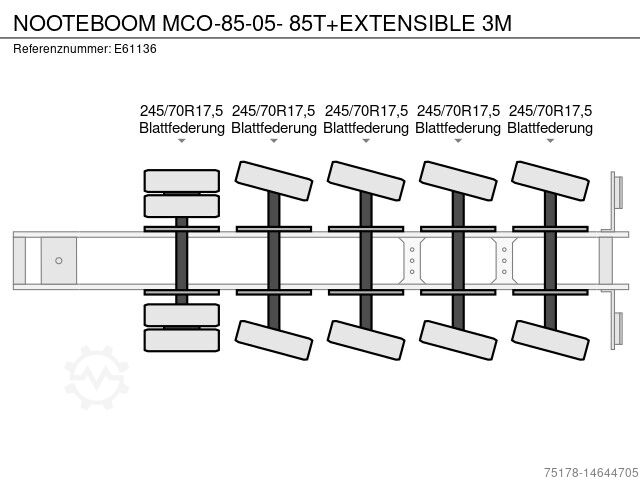 Nooteboom MCO 85 05 85T EXTENSIBLE 3M