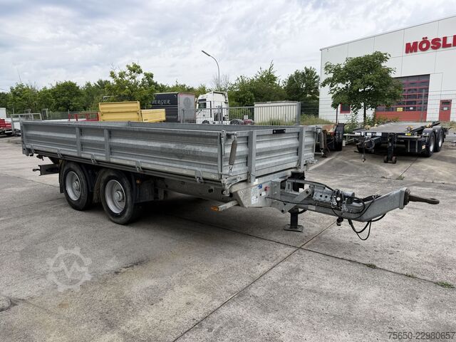 Three-way tipper trailer  TK14  14,4 t Tandemkipper- Tieflader, nur 2 mal Benutzt