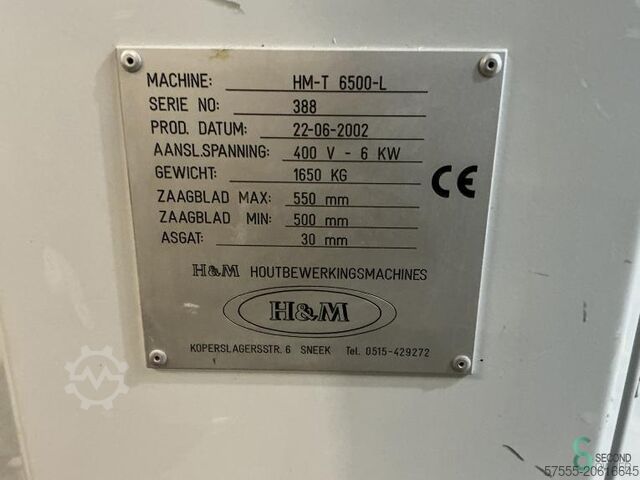 Optimierkappsägen H&M HM-T 6500-L 2002 CE-Zertifikat H&M HM-T 6500-L